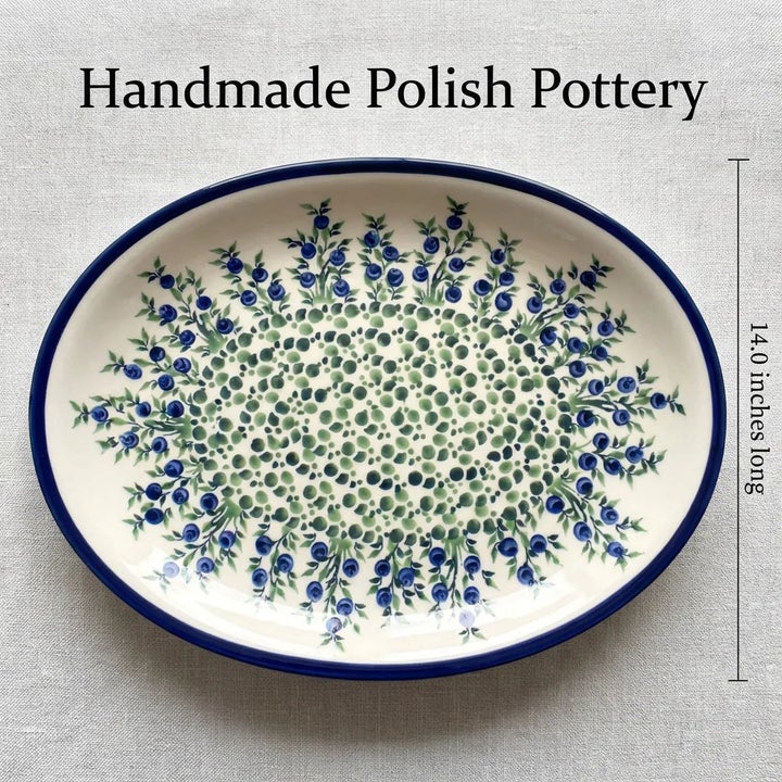 Zaklady Porcelain Vine Large Serving Piece — Polish Pottery