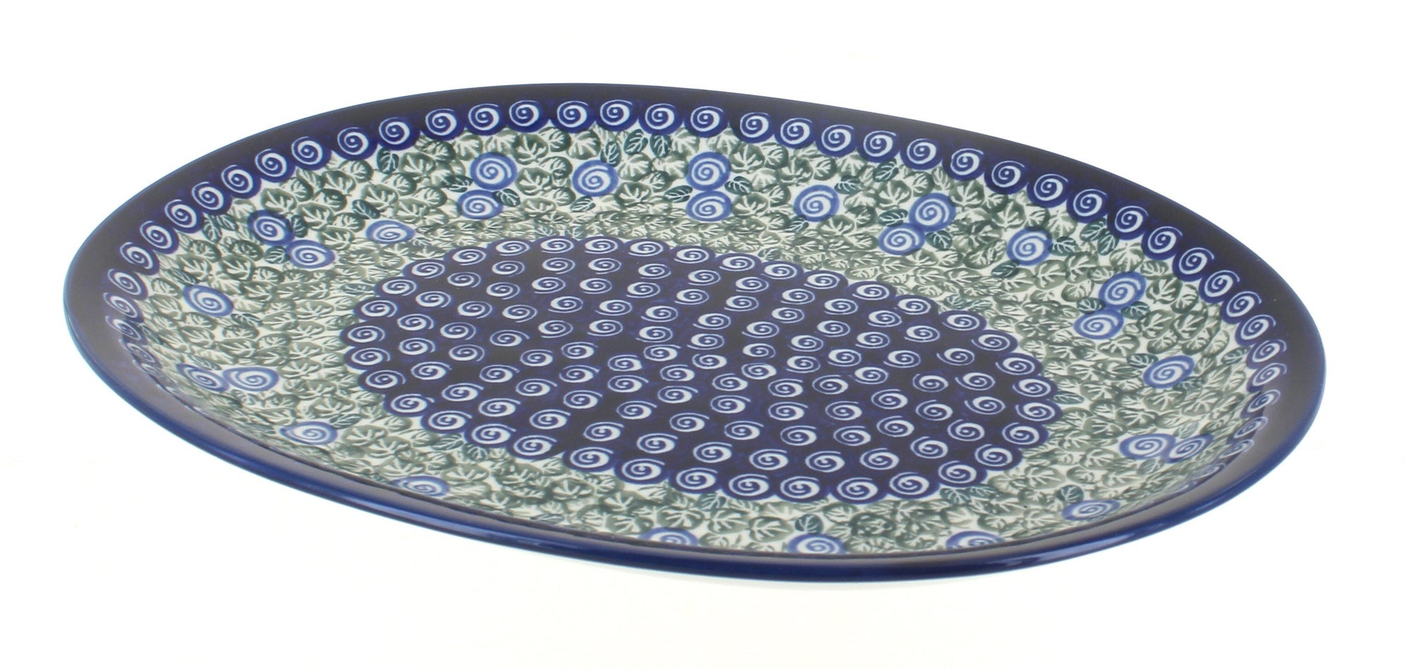 Zaklady Seaside Swirl Large Serving Piece — Polish Pottery