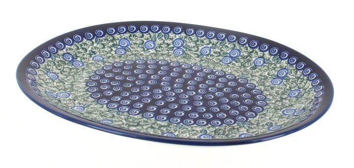 Zaklady Seaside Swirl Large Serving Piece — Polish Pottery