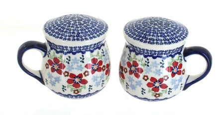 Manufaktura Red Poppy Salt & Pepper Shaker — Polish Pottery