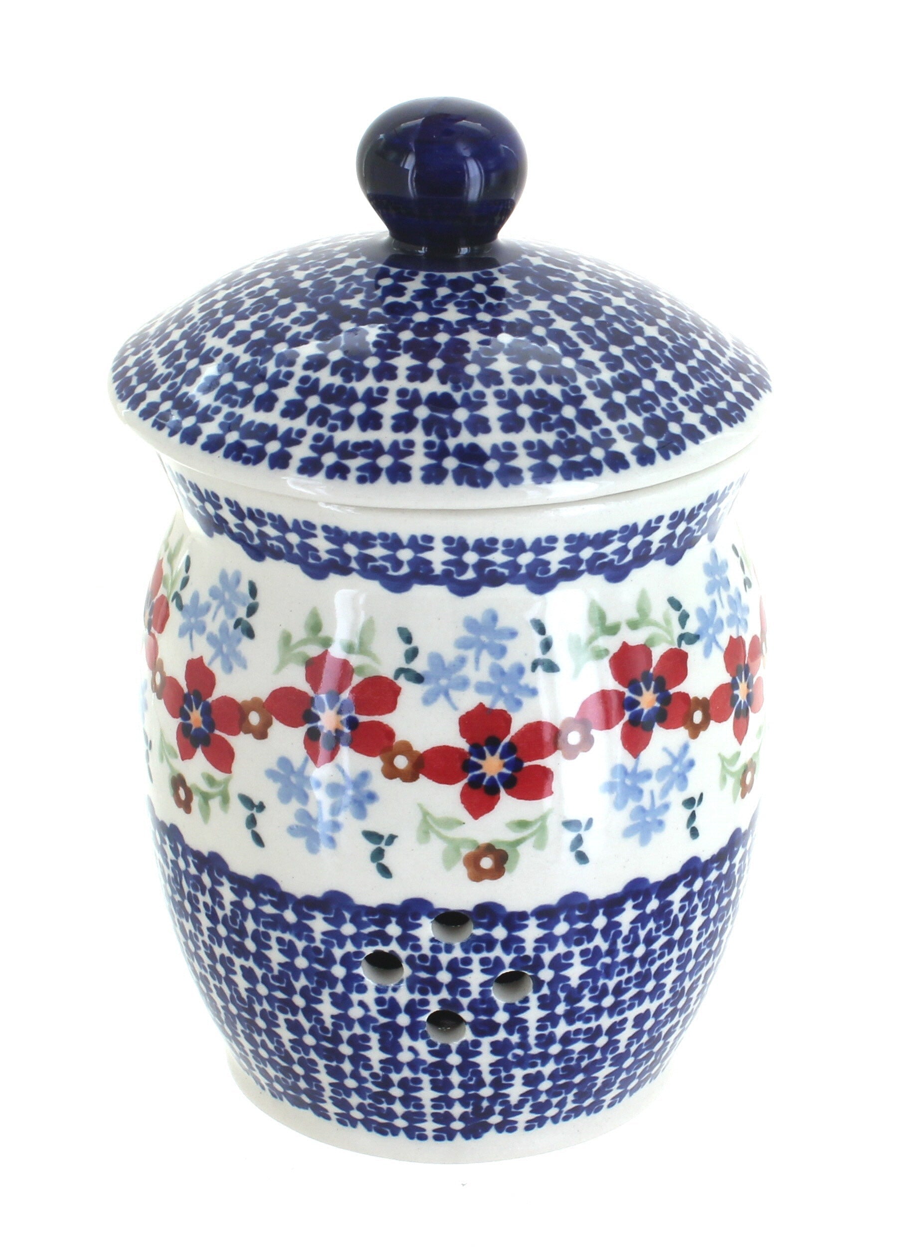 Manufaktura Red Poppy Counter Storage — Polish Pottery
