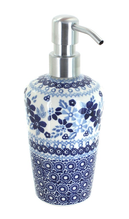 Manufaktura Vintage Blue Daisy Bathroom Accessories — Polish Pottery