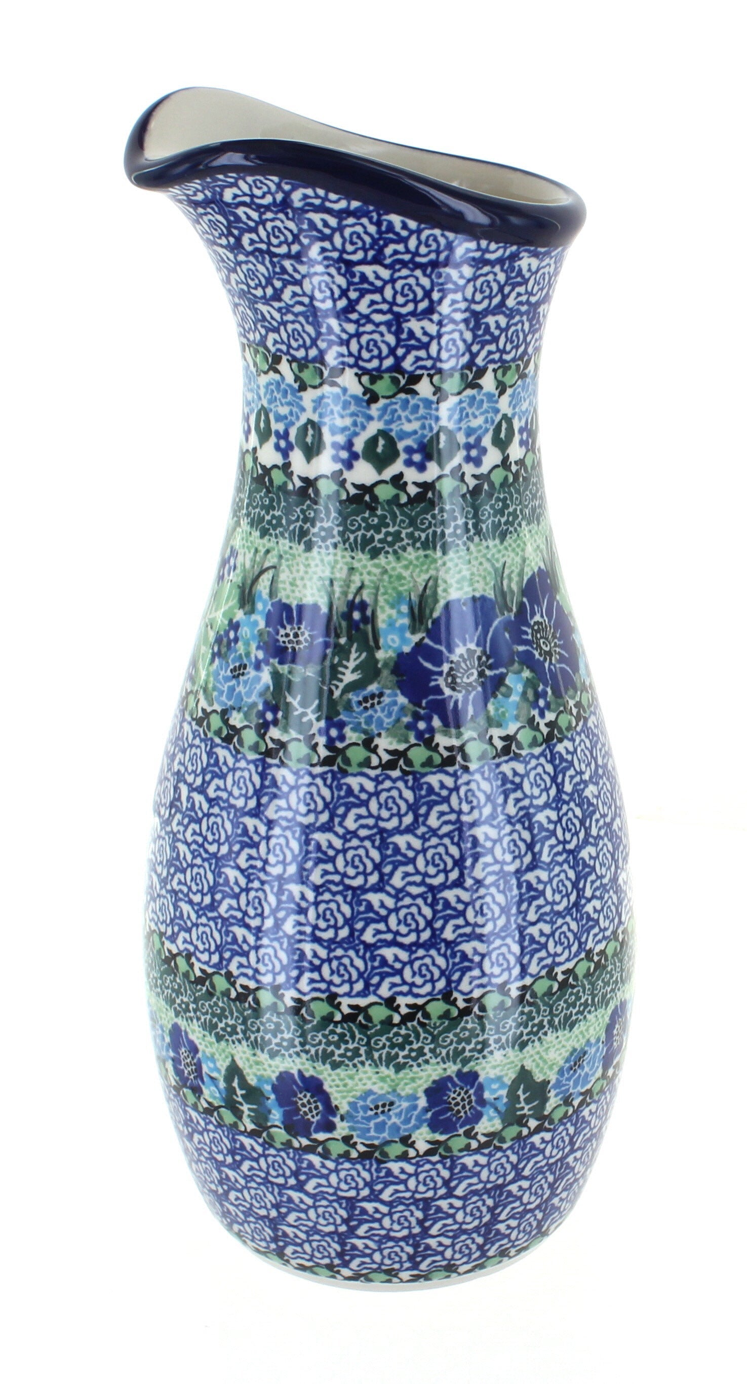 Ceramika Artystyczna Sapphire Fields Pitcher — Polish Pottery