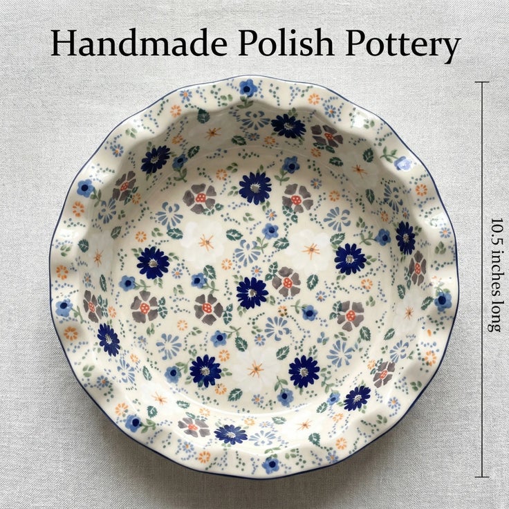Detail image of Manufaktura Carnival Pie Plate — Polish Pottery