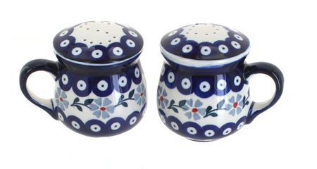 Manufaktura Blue Violet Salt & Pepper Shaker — Polish Pottery