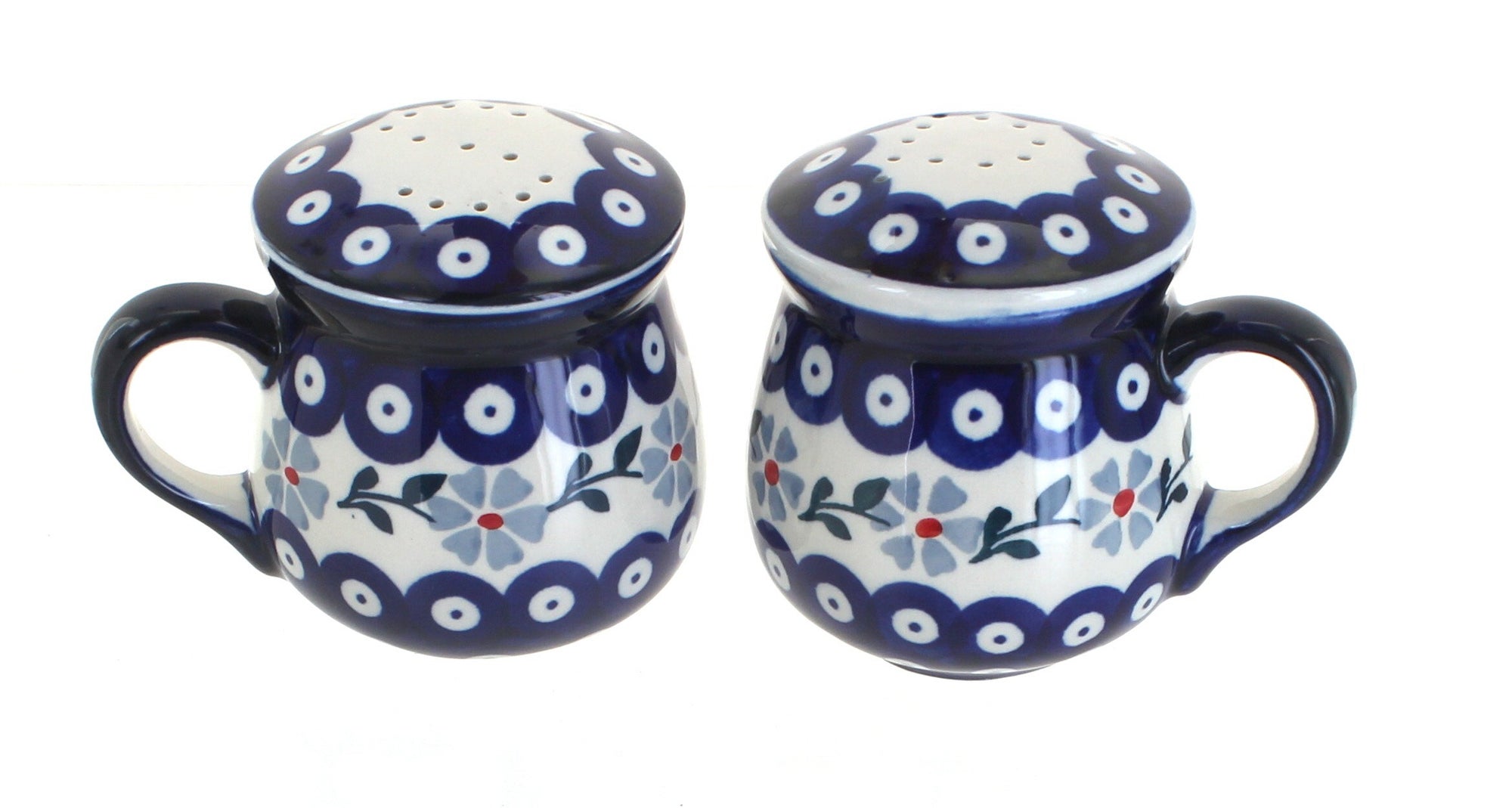 Manufaktura Blue Violet Salt & Pepper Shaker — Polish Pottery