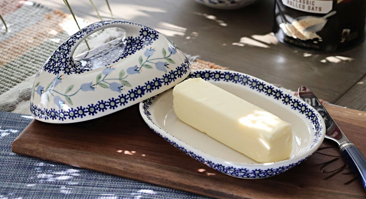 Detail image of Manufaktura Tulip Butter Dish — Polish Pottery