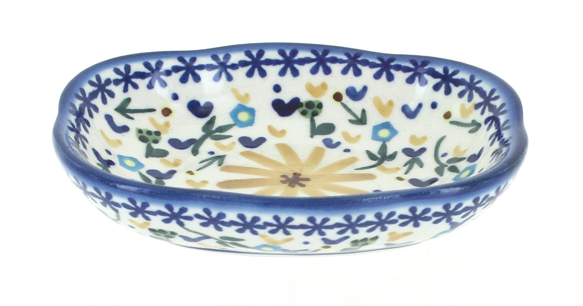 WR Unikat Yellow Daisy Bathroom Accessories — Polish Pottery