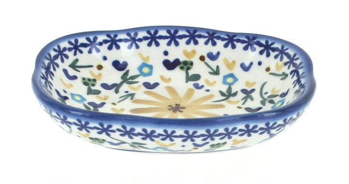 WR Unikat Yellow Daisy Bathroom Accessories — Polish Pottery