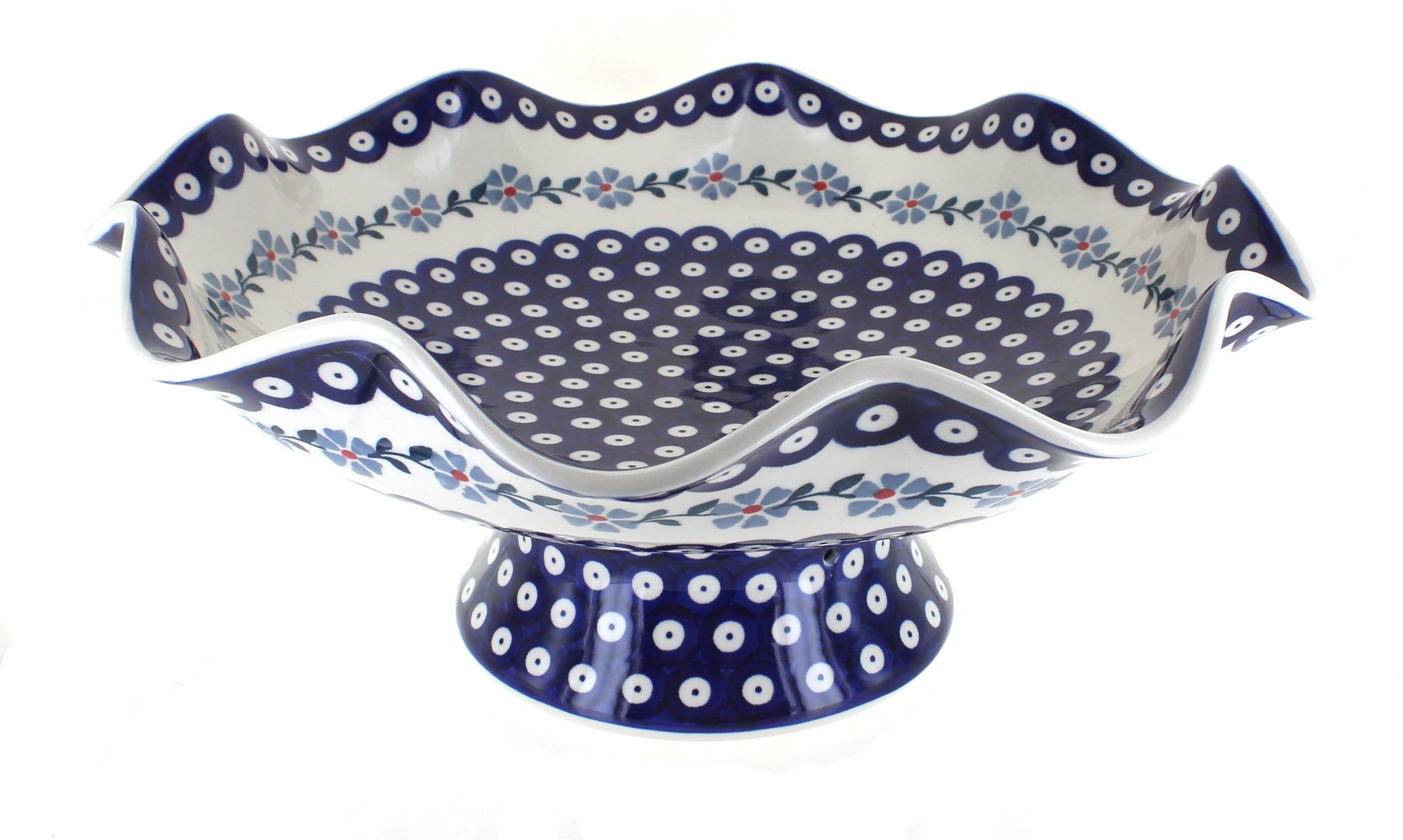 Manufaktura Blue Violet Large Serving Piece — Polish Pottery