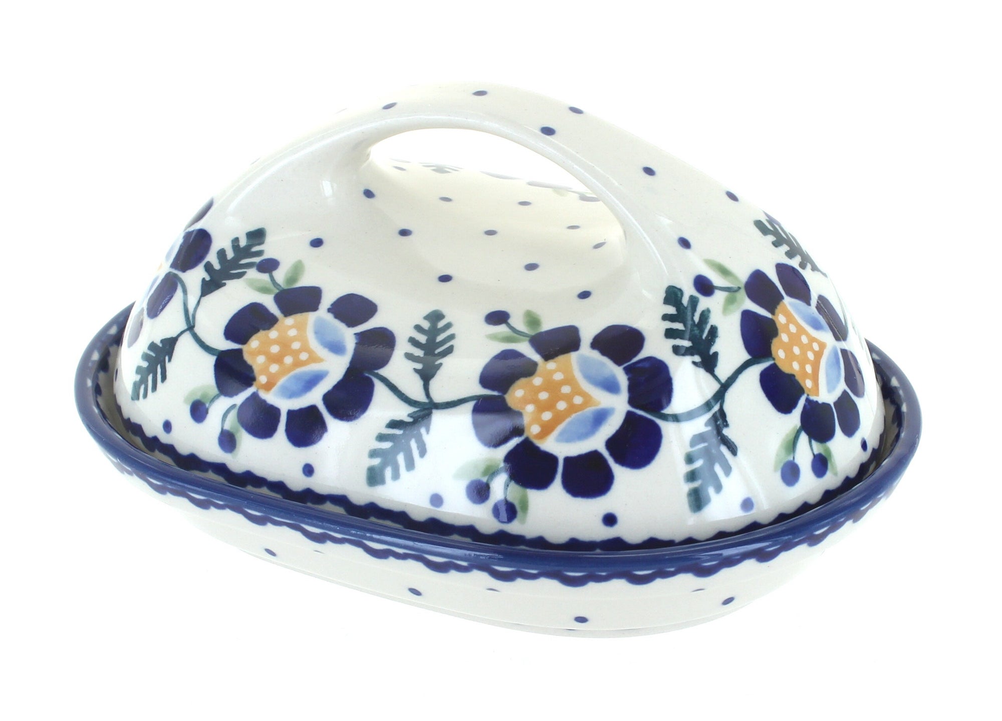 Manufaktura Sunflower Butter Dish — Polish Pottery