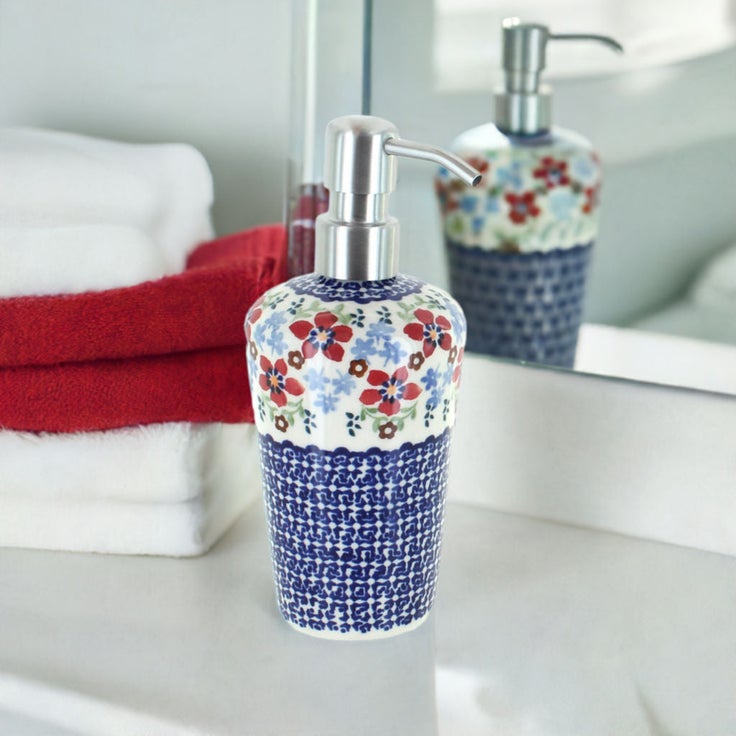 Detail image of Manufaktura Red Poppy Bathroom Accessories — Polish Pottery
