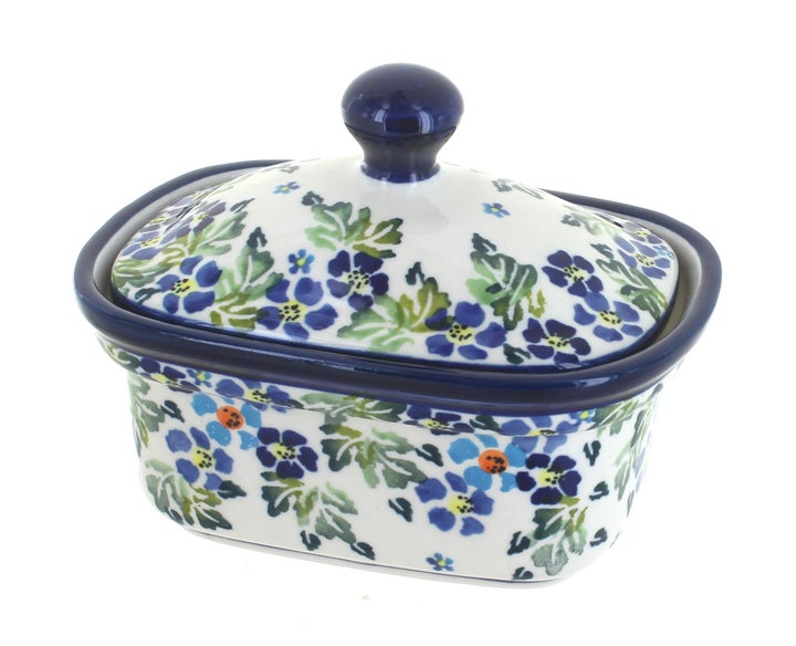 Zaklady Vintage Violet Butter Dish — Polish Pottery