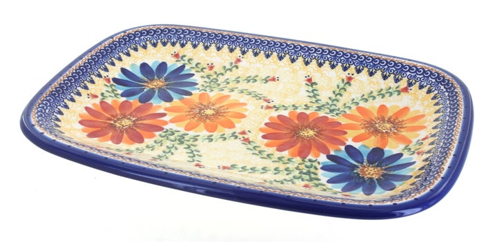 Vena Autumn Burst Large Serving Piece — Polish Pottery