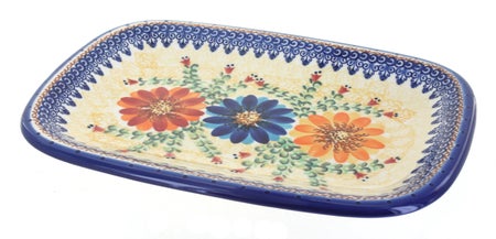 Vena Autumn Burst Medium Serving Piece — Polish Pottery