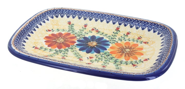 Vena Autumn Burst Medium Serving Piece — Polish Pottery