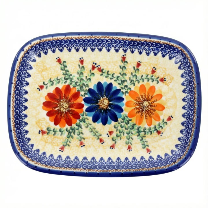 Vena Autumn Burst Medium Serving Piece — Polish Pottery