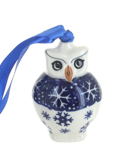 Manufaktura Snow Flurry Christmas Ornament — Polish Pottery