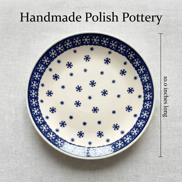 Detail image of Manufaktura Snow Flurry Dining Plates & Bowls — Polish Pottery