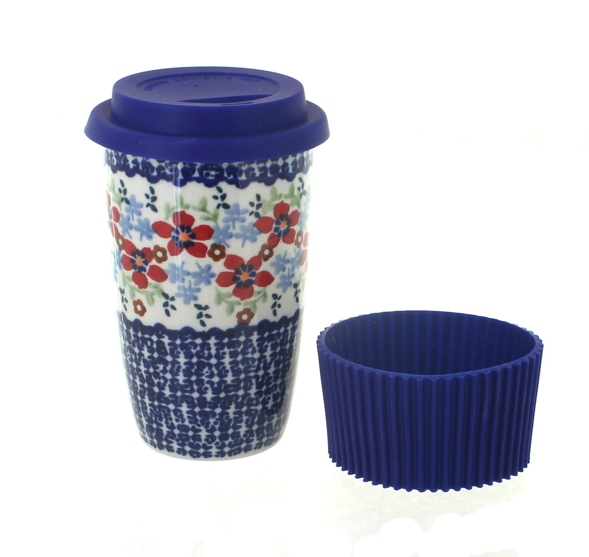 Manufaktura Red Poppy Mug — Polish Pottery