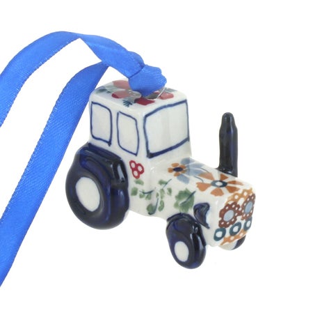 Manufaktura Red Daisy Christmas Ornament — Polish Pottery