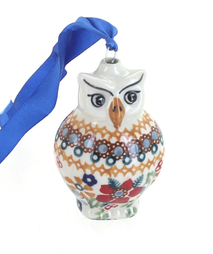 Manufaktura Red Daisy Christmas Ornament — Polish Pottery