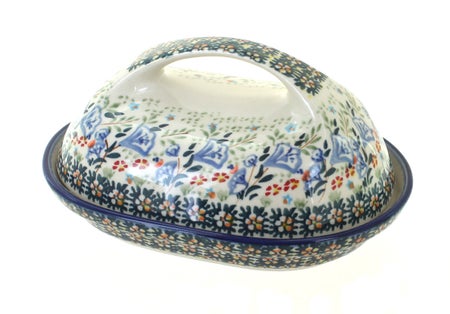 Manufaktura Periwinkle Butter Dish — Polish Pottery