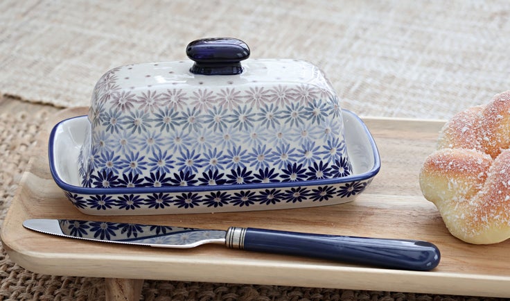 Detail image of Manufaktura Harmony Butter Dish — Polish Pottery