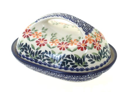 Manufaktura Garden Bouquet Butter Dish — Polish Pottery