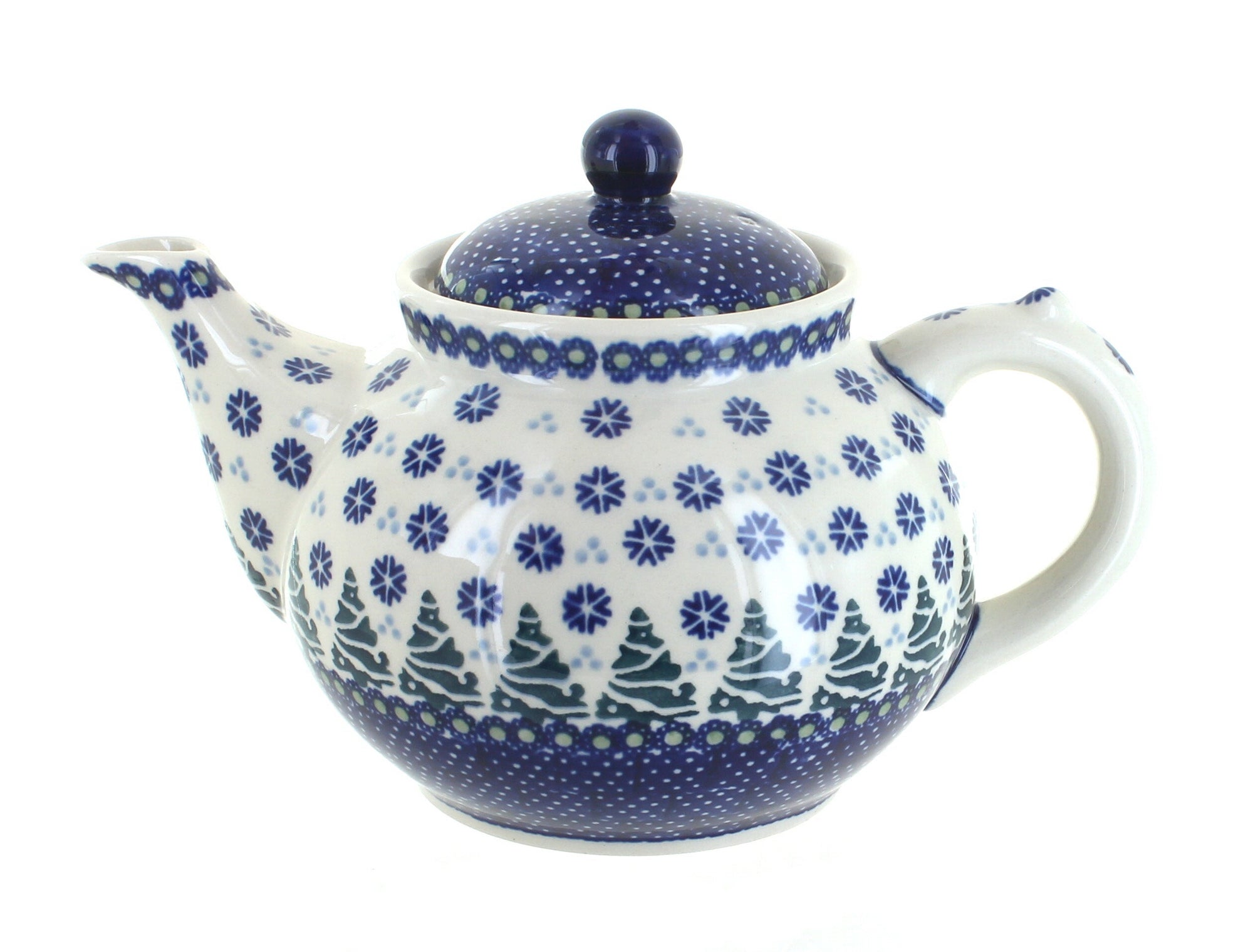 Manufaktura Festive Fir Teapot — Polish Pottery