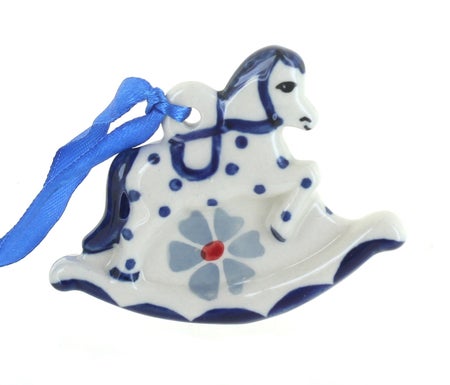 Manufaktura Blue Violet Christmas Ornament — Polish Pottery
