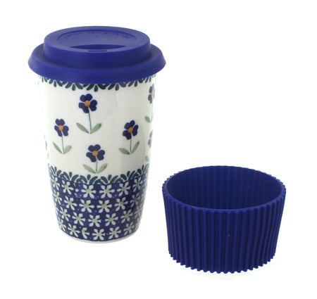 Manufaktura Blue Daisy Mug — Polish Pottery