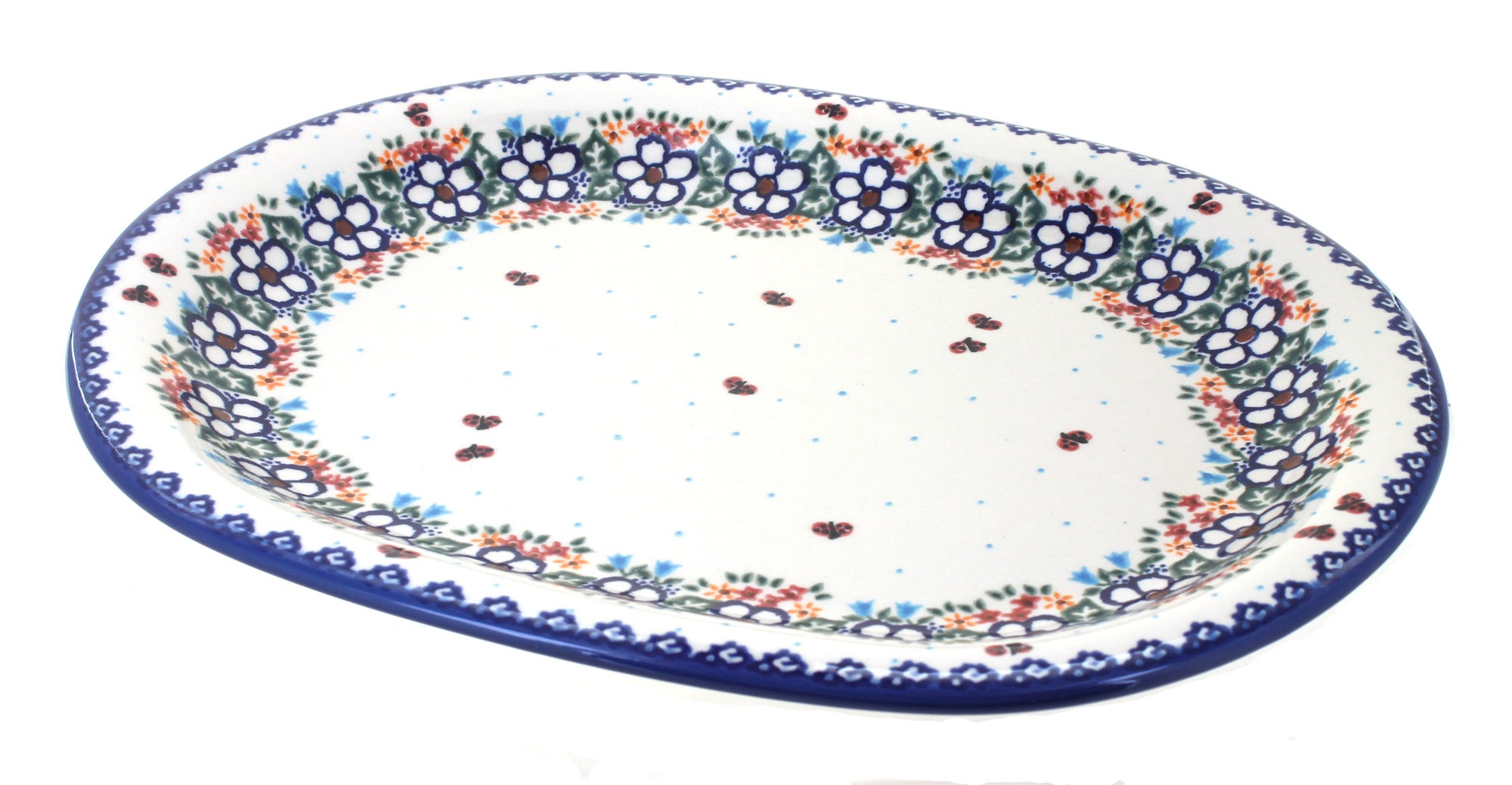 Vena Scarlett Large Serving Piece — Polish Pottery