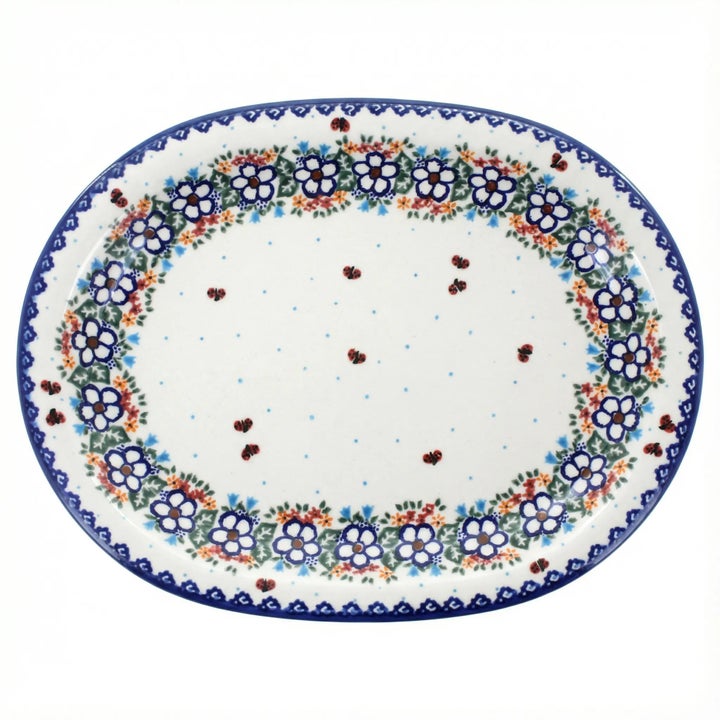 Vena Scarlett Large Serving Piece — Polish Pottery