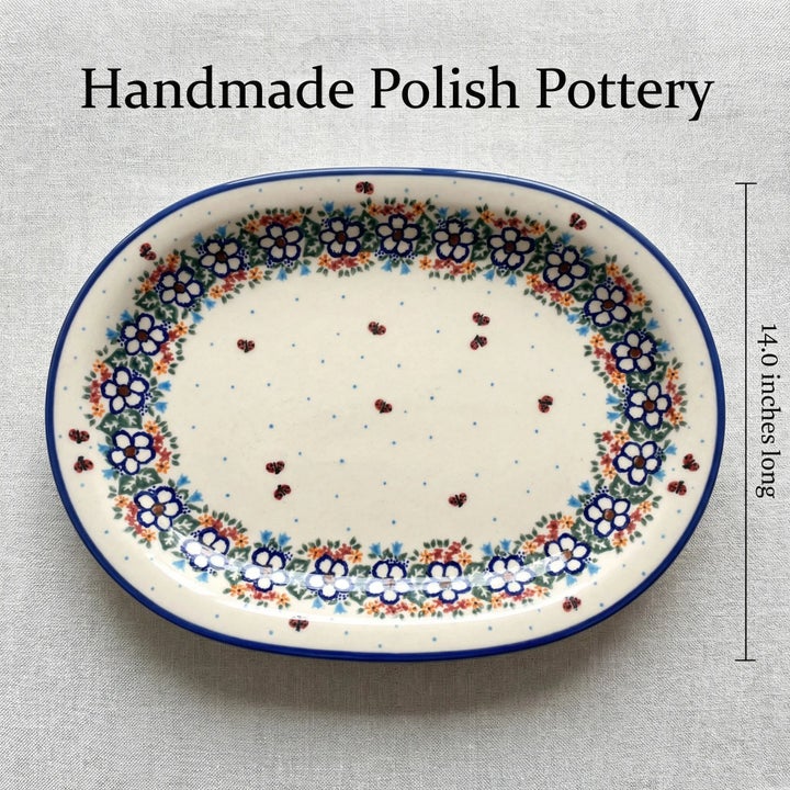 Vena Scarlett Large Serving Piece — Polish Pottery