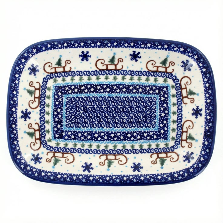 Detail image of Vena Noel Nights Medium Serving Piece — Polish Pottery