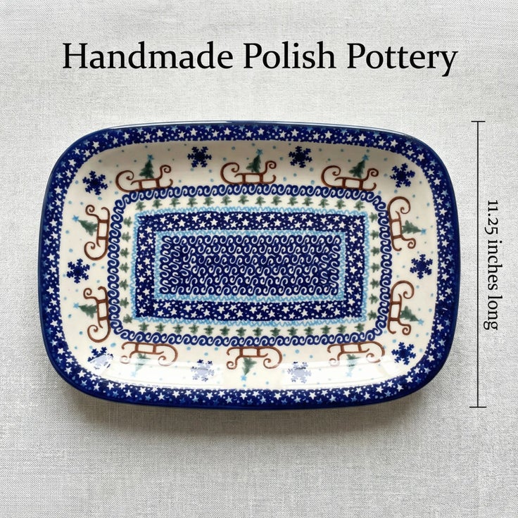 Detail image of Vena Noel Nights Medium Serving Piece — Polish Pottery