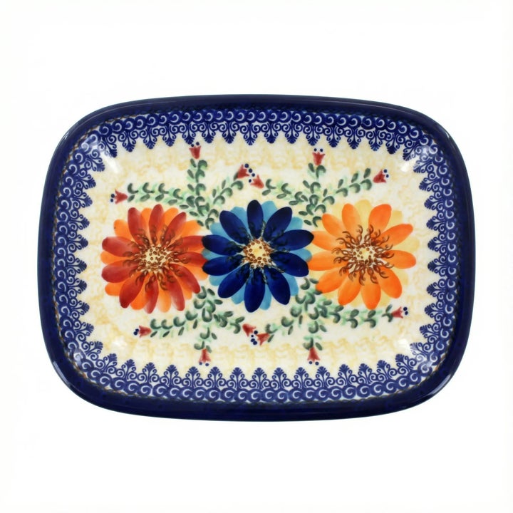 Vena Autumn Burst Small Serving Piece — Polish Pottery