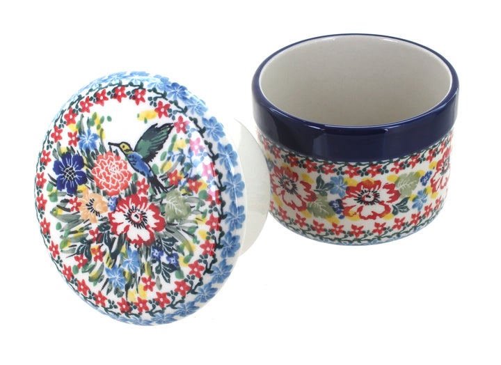 Ceramika Artystyczna Hummingbird Butter Dish — Polish Pottery