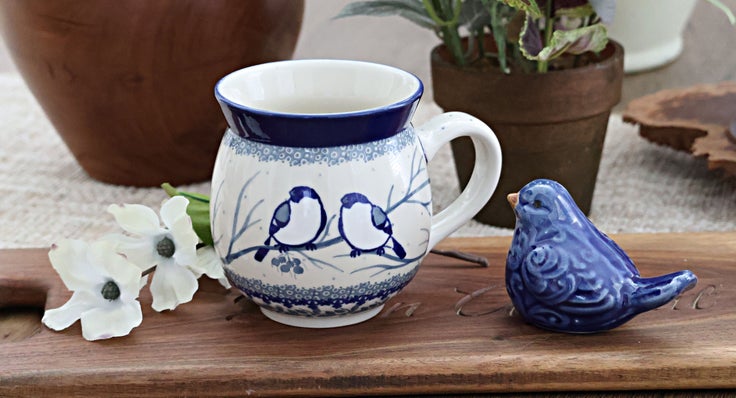 Detail image of Ceramika Artystyczna Bluebird Mug — Polish Pottery