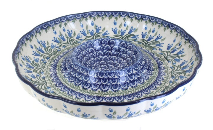 Ceramika Artystyczna Tulip Bouquet Large Serving Piece — Polish Pottery
