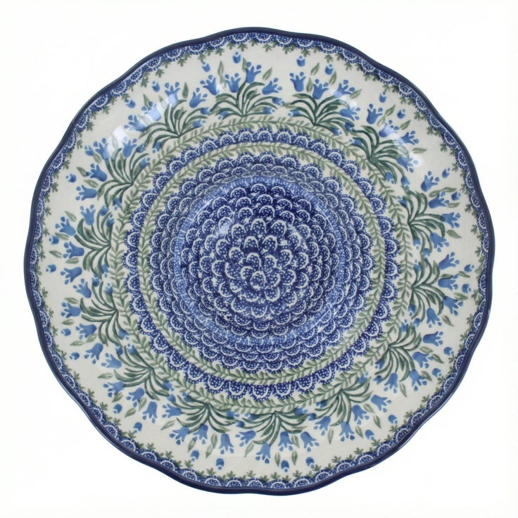 Detail image of Ceramika Artystyczna Tulip Bouquet Large Serving Piece — Polish Pottery