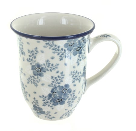 Ceramika Artystyczna Blue Fleur Mug — Polish Pottery