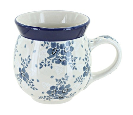 Ceramika Artystyczna Blue Fleur Mug — Polish Pottery