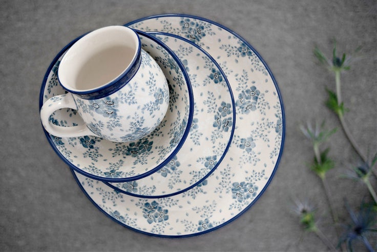 Detail image of Ceramika Artystyczna Blue Fleur Mug — Polish Pottery