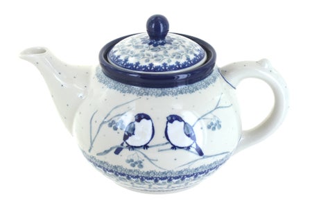 Ceramika Artystyczna Bluebird Teapot — Polish Pottery