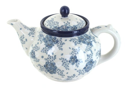 Ceramika Artystyczna Blue Fleur Teapot — Polish Pottery