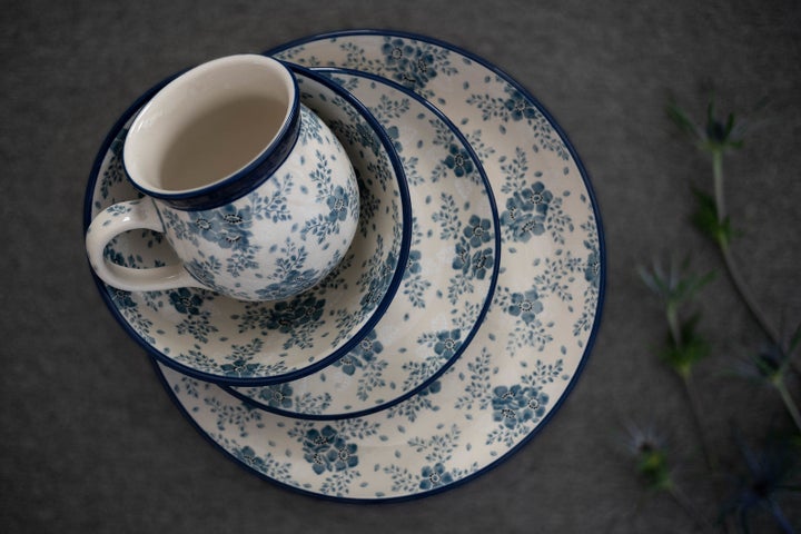 Ceramika Artystyczna Blue Fleur Dining Plates & Bowls — Polish Pottery