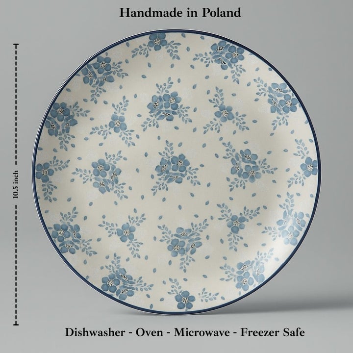 Ceramika Artystyczna Blue Fleur Dining Plates & Bowls — Polish Pottery