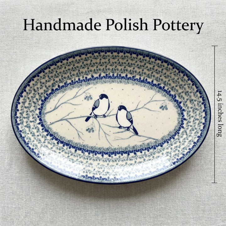Ceramika Artystyczna Bluebird Large Serving Piece — Polish Pottery